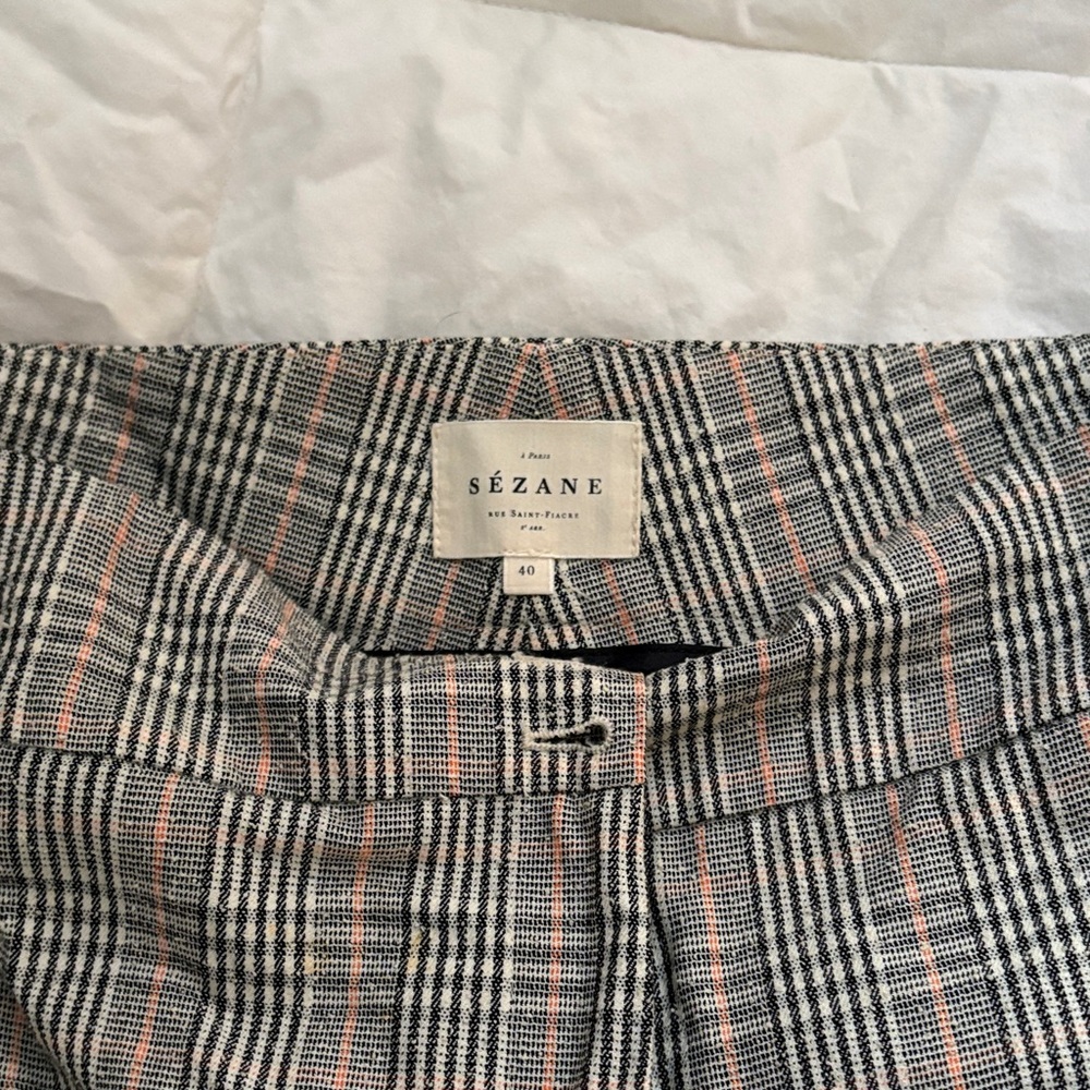 Sézane Plaid trousers